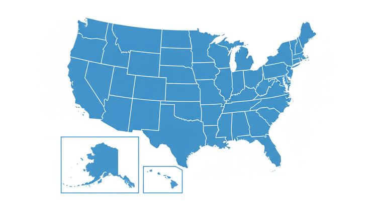 Map of the United States highlighting where FastExpert lists top real estate agents by state