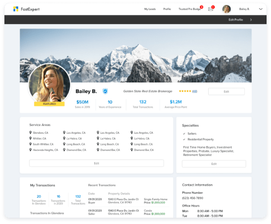 Real Estate Agent Profile - FastExpert
